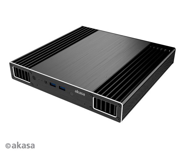 AKASA skříň Plato X7 / pro Intel NUC 7th gen / 2,5" SSD/HDD / Kensington lock / 2x USB3.0 / černá A-NUC37-M1B