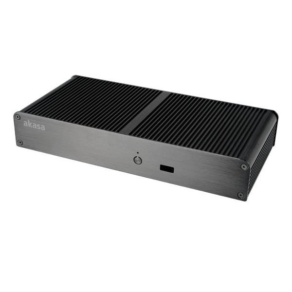 AKASA skříň Tesla T/ mini ITX/ NUC/ 2.5" pozice pro HDD/ 1x USB 3.0/ 2x serial port/ bez zdroje/ černý A-NUC11-A1B