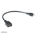 AKASA - USB kabel OTG - mikro USBna USB - 15 cm