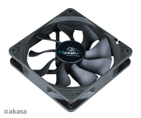 AKASA ventilátor Viper Black Fan / 120mm / 4pin / ložisko HDB / černý AK-FN065