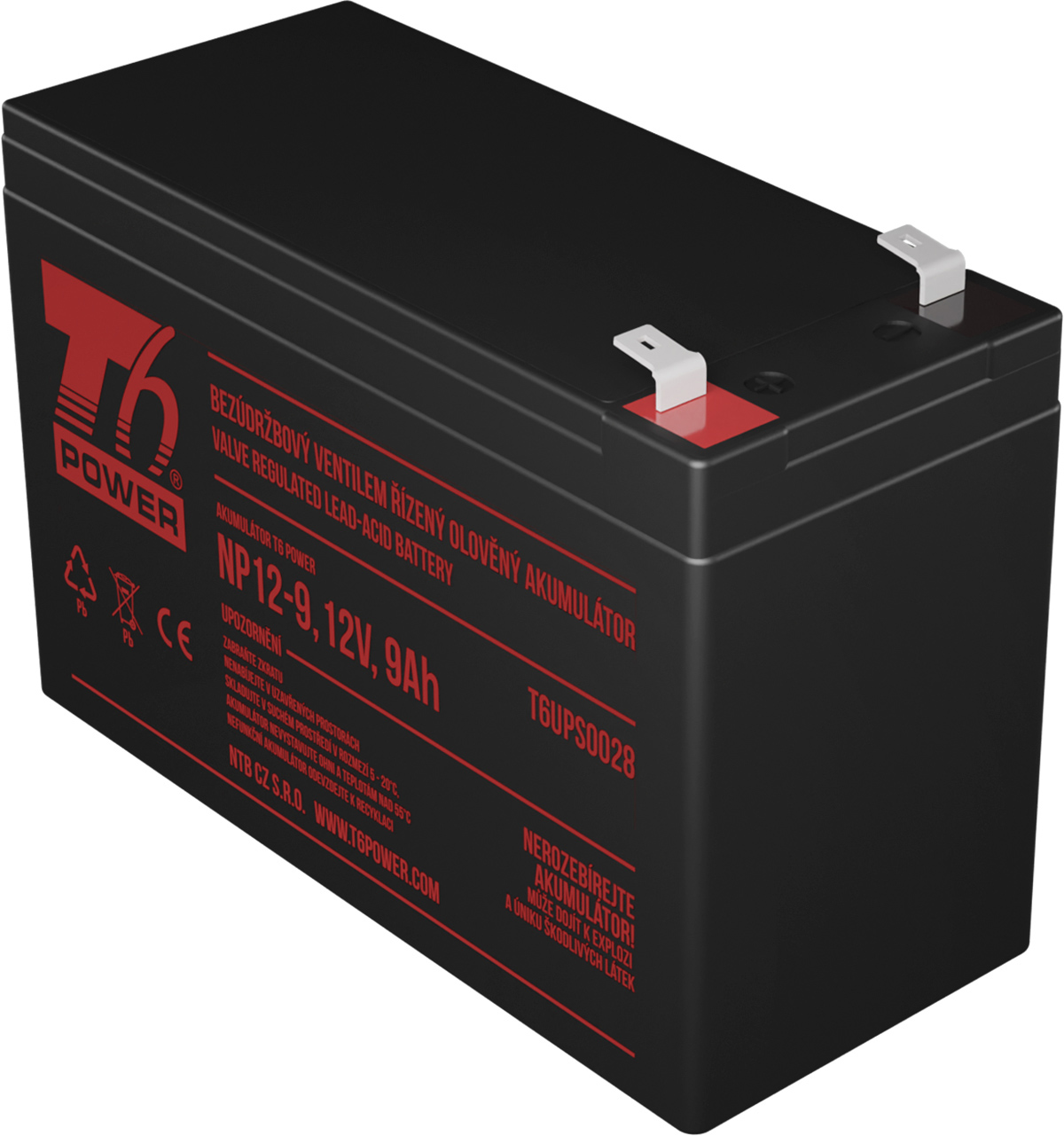 Akumulátor T6 Power NP12-9, 12V, 9Ah T6UPS0028