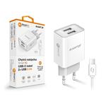 ALI CN 2,4A,2xUSB, USB-C, bílá CHA0043 8596426104887