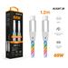 ALIGATOR Datový kabel LIGHT 3A, 65W USB-C/USB-C 1,2m DATKP62
