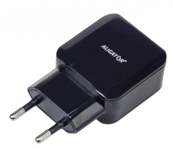 Aligator nabíječka s výstupem 2xUSB 5V 2,1A černá PSCD2USB2A