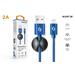 ALIGATOR PREMIUM Datový kabel 2A, Lightning modrý DATKP14