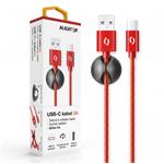 ALIGATOR PREMIUM Datový kabel 2A, USB-C červená DATKP12