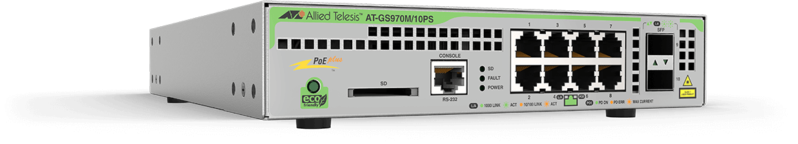 Allied Telesis AT-GS970M/10PS 8xGB mngm L3 switch AT-GS970M/10PS-50