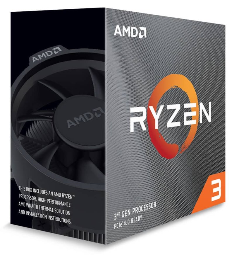 AMD Ryzen 3 3100 / Ryzen / LGA AM4 / max. 3,9GHz / 4C/8T / 18MB / 65W TDP / BOX s chladičem Wraith Stea 100-100000284BOX