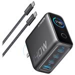 Anker Prime nabíječka/ 140W/ 3x USB-C/ USB/ displej/ šedá + USB-C kabel B2697GZ1
