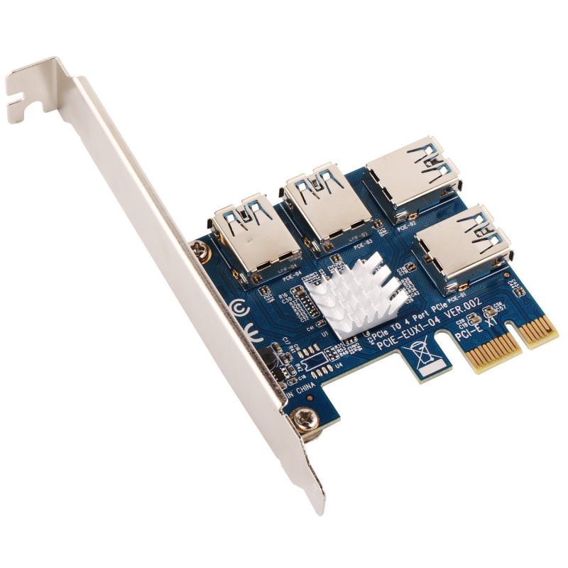 ANPIX Adaptér z PCI-E 1x na 4 porty pre RISER AG-EUX1-04