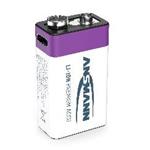 Ansmann Li-ion 9V Block, min 340mAh, s nabíjecí elektronikou, USB-C 14513