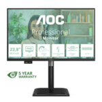 AOC 24P4U 23,8" IPS 1920x1080 1500:1 4ms 300cd HDMI DP pivot repro čierny