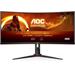 AOC CU34G2XP/BK 34" Fast VA 3440x1440 80M:1 1ms 400cd HDMI DP čierny/červený