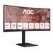 AOC LCD CU34E4CV 34" zakřivený VA/3440x1440@120Hz/4ms/350cd/2xHDMI/DP/4xUSB/2xUSB-C/RJ45/Repro/HAS/5 let Zakřivený
