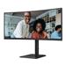 AOC LCD CU34E4CV 34" zakřivený VA/3440x1440@120Hz/4ms/350cd/2xHDMI/DP/4xUSB/2xUSB-C/RJ45/Repro/HAS/5 let Zakřivený