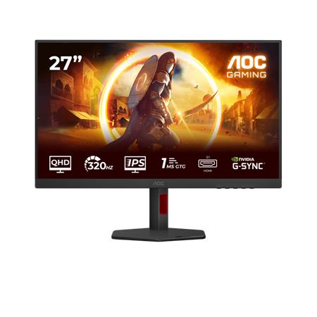 AOC LCD herní Q27G4SRU 27" IPS/2560x1440@300Hz/0,3ms/400cd/2xHDMI/DP/2xUSB/Repro/Pivot/HAS/VESA