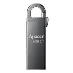 Apacer USB flash disk, 3.1, 16GB, AH15A, strieborný, strieborná, AP16GAH15AA-1, s karabinkou
