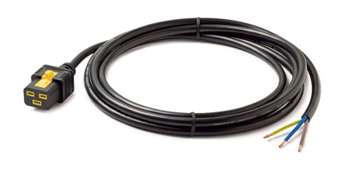 APC - Elektrický kabel - IEC 60320 C19 do pevně zapojený 3-drátový - AC 240 V - 16 A - 3 m - černá AP8759