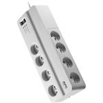 APC Essential SurgeArrest - prepäťová ochrana 8 zás. + Phone, Coax & Net Prot, 3m prívodný kábel PM8-FR