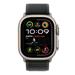 Apple Watch 49mm Black Trail Loop - S/M - Natural Titanium Finish MXTQ3ZM/A