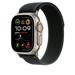 Apple Watch 49mm Black Trail Loop - S/M - Natural Titanium Finish MXTQ3ZM/A