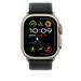 Apple Watch 49mm Black Trail Loop - S/M - Natural Titanium Finish MXTQ3ZM/A