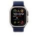 Apple Watch 49mm Blue Trail Loop - M/L - Natural Titanium Finish MXTW3ZM/A