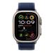Apple Watch 49mm Blue Trail Loop - S/M - Natural Titanium Finish MXTT3ZM/A