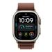 Apple Watch 49mm Burgundy Alpine Loop - Medium - Natural Titanium Finish MK7E4ZM/A