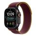 Apple Watch 49mm Burgundy Trail Loop - S/M - Black Titanium Finish MKA74ZM/A