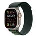 Apple Watch 49mm Dark Green Alpine Loop - Large - Natural Titanium Finish MXMW3ZM/A
