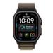 Apple Watch 49mm Dark Olive Alpine Loop - Large - Black Titanium Finish MKDY4ZM/A