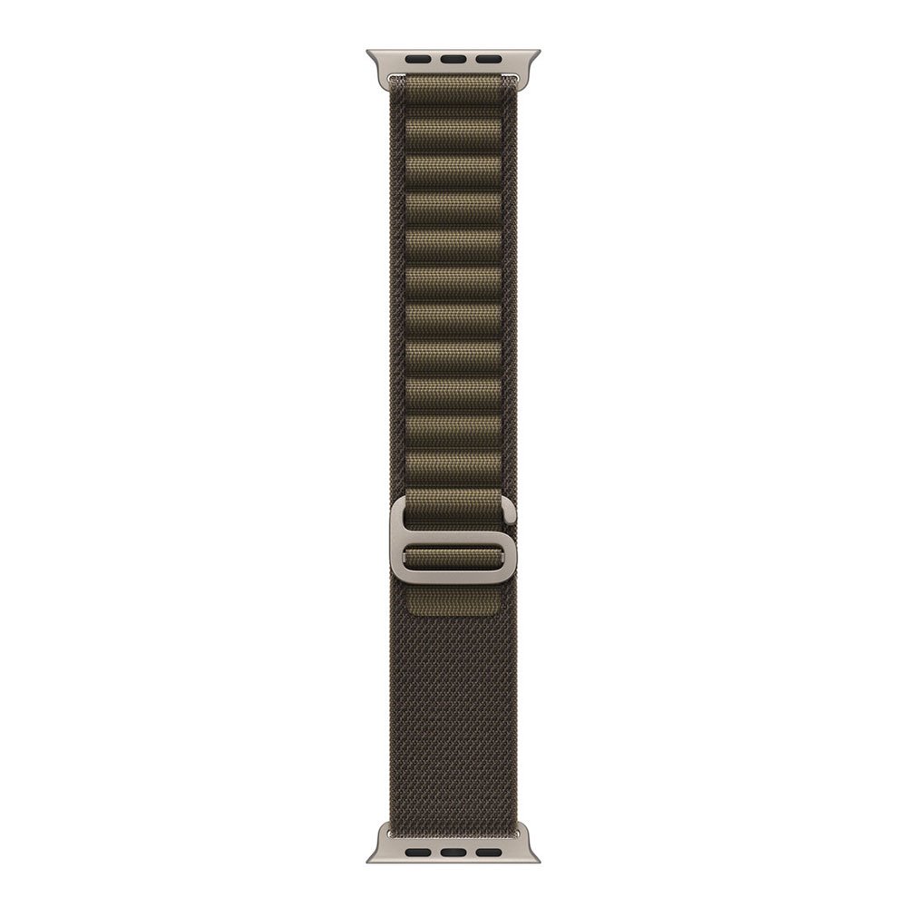 Apple Watch 49mm Dark Olive Alpine Loop - Small - Natural Titanium Finish MK794ZM/A