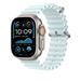 Apple Watch 49mm Ice Blue Ocean Band - Natural Titanium Finish MXTF3ZM/A