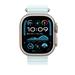 Apple Watch 49mm Ice Blue Ocean Band - Natural Titanium Finish MXTF3ZM/A