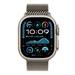 Apple Watch 49mm Natural Titanium Milanese Loop - Medium MXKD3ZM/A