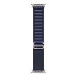 Apple Watch 49mm Navy Alpine Loop - Large - Natural Titanium Finish MXN03ZM/A