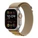 Apple Watch 49mm Tan Alpine Loop - Medium - Natural Titanium Finish MXN23ZM/A