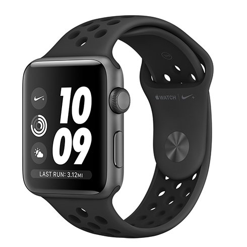 Apple Watch Nike+ GPS, 42mm Space Grey Aluminium Case with Anthracite/Black Nike Sport Band mql42cn/a