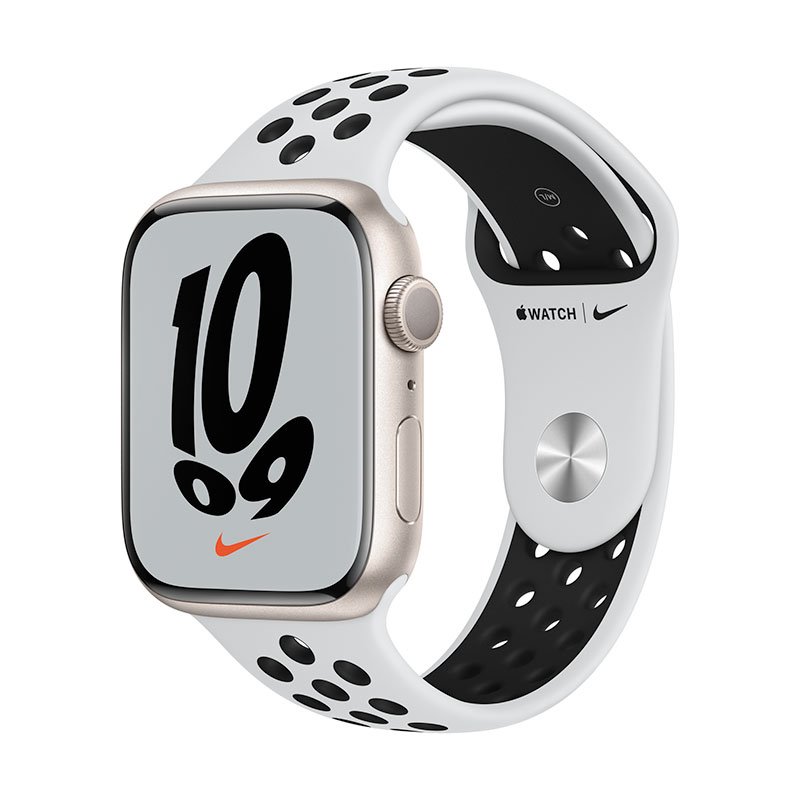 Apple Watch Nike Series 7 GPS 45mm puzdro z hviezdne bieleho hliníka *Trieda A* MKNA3HC/A