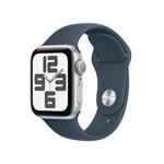 Apple Watch SE GPS 40mm Silver Aluminium Case with Storm Blue Sport Band - S/M MRE13QC/A
