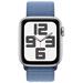 Apple Watch SE GPS 40mm Silver Aluminium Case with Winter Blue Sport Loop MRE33QC/A