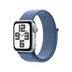 Apple Watch SE GPS 40mm Silver Aluminium Case with Winter Blue Sport Loop MRE33QC/A
