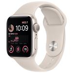 Apple Watch SE GPS 40mm Starlight Aluminium Case with Starlight Sport Band - Regular mnjp3cs/a