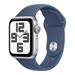 Apple Watch SE GPS 44mm Silver Aluminium Case with Denim Sport Band - M/L MXER3QC/A