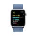 Apple Watch SE GPS 44mm Silver Aluminium Case with Winter Blue Sport Loop MREF3QC/A