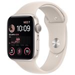 Apple Watch SE GPS 44mm Starlight Aluminium Case with Starlight Sport Band - Regular mnjx3cs/a