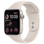 Apple Watch SE GPS 44mm Starlight Aluminium Case with Starlight Sport Band - Regular mnjx3cs/a