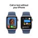 Apple Watch SE GPS + Cellular 40mm Silver Aluminium Case with Denim Sport Band - M/L MXGG3QC/A