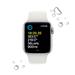 Apple Watch SE GPS + Cellular 40mm Silver Aluminium Case with White Sport Band - Regular mnpp3cs/a